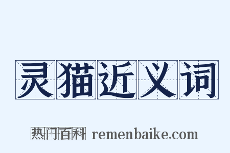 灵猫近义词是什么意思的图片